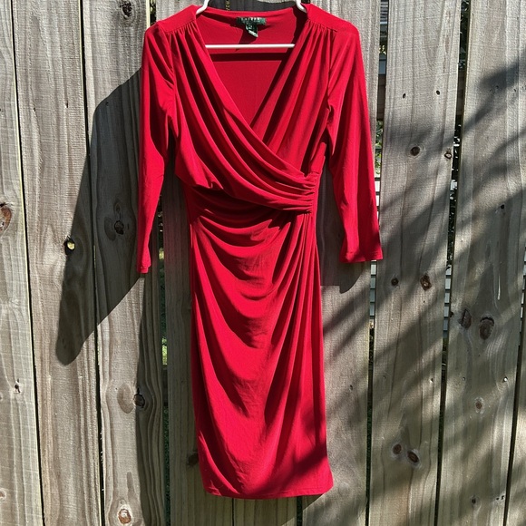 Lauren Ralph Lauren Dresses & Skirts - Lauren Ralph Lauren Vibrant Red Long Sleeve Dress